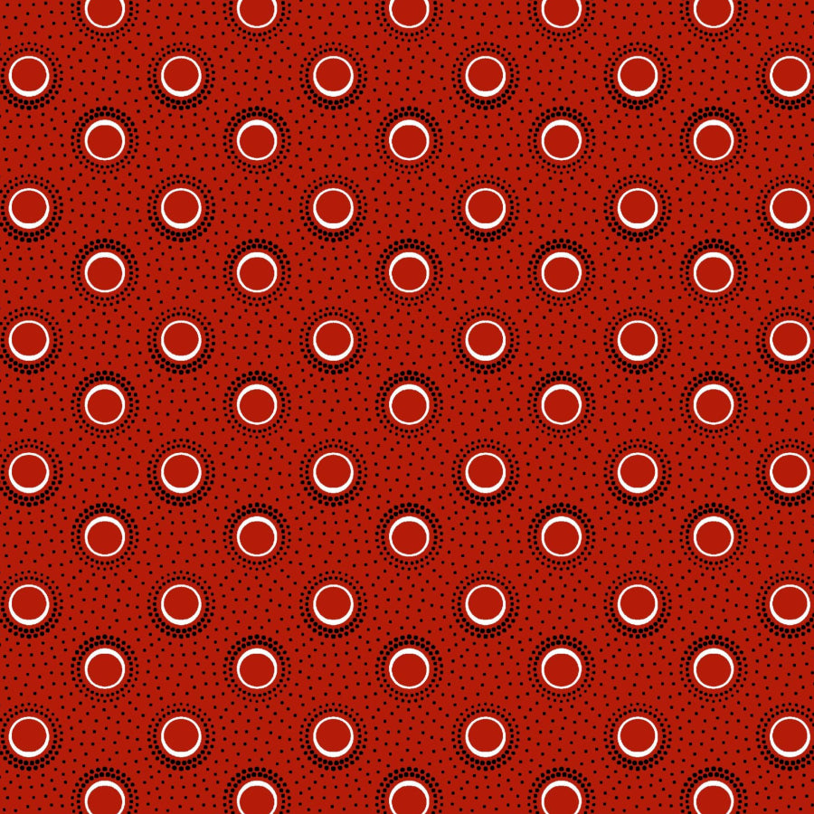 Original 3 Cats Fabric C/W03 Red 90cm