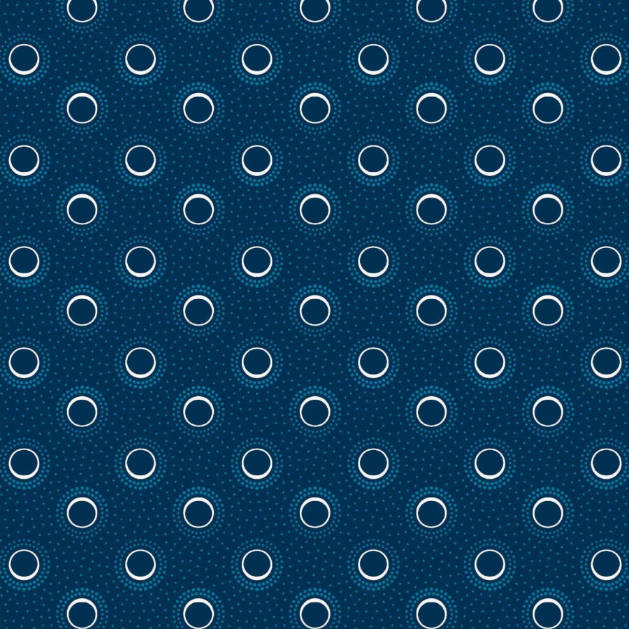 Original 3 Cats Fabric C/W74 Ink Blue 90cm