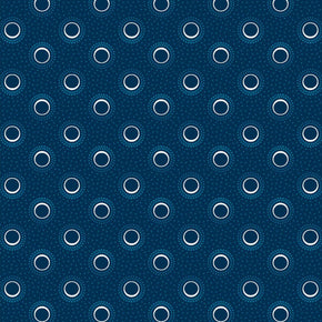 Original 3 Cats Fabric C/W74 Ink Blue 90cm