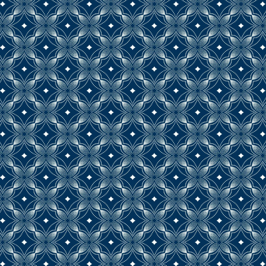 Original 3 Cats Fabric C/W04 Navy Blue 90cm