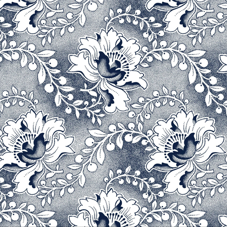 Original 3 Cats Fabric C/W99 Blue & White 90cm