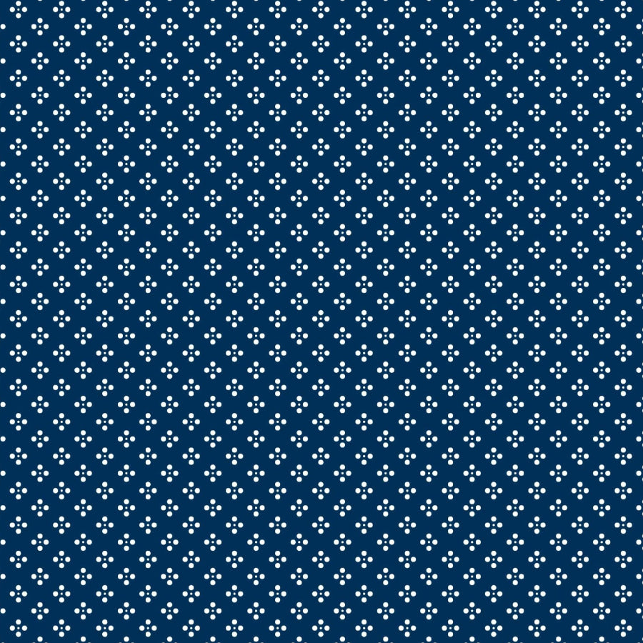 Original 3 Cats Fabric C/W04 Navy Blue 90cm