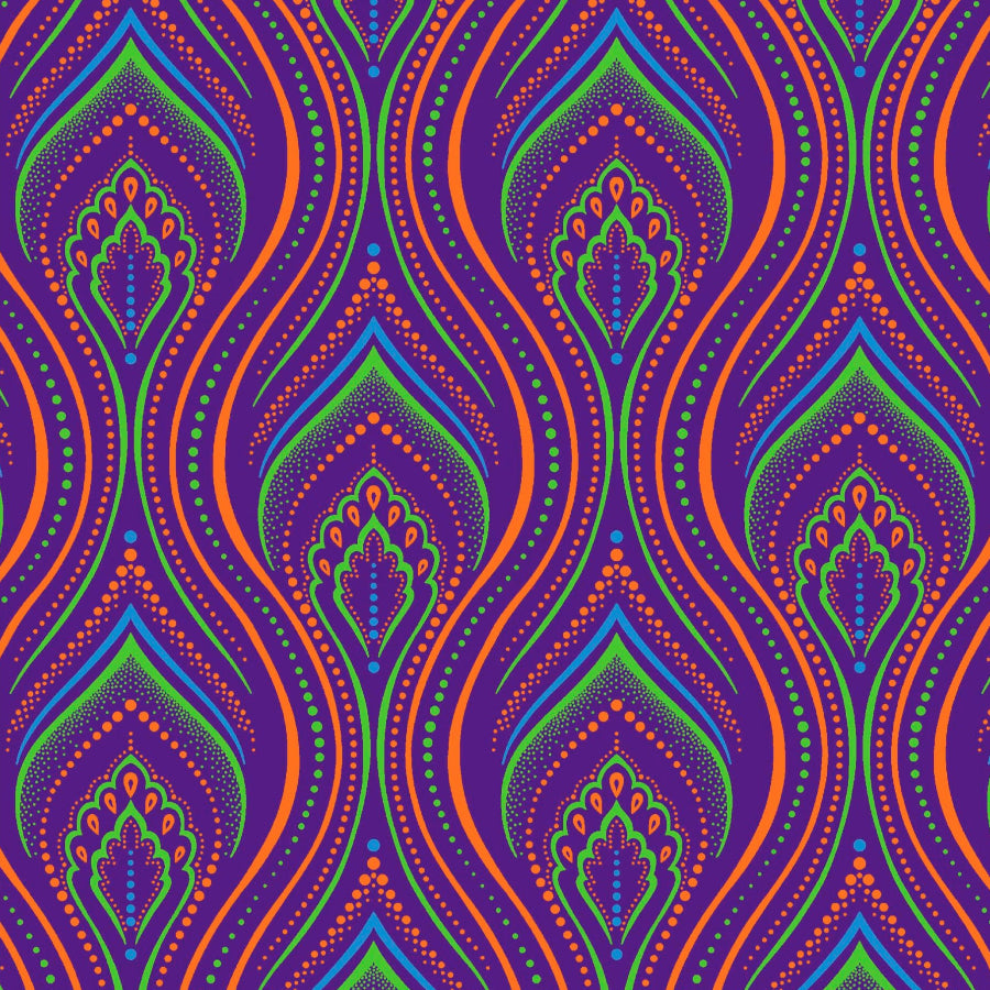 Original 3 Cats Fabric C/W301 Purple 90cm (8020127252569)