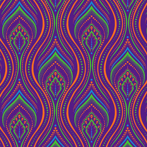 Original 3 Cats Fabric C/W301 Purple 90cm (8020127252569)