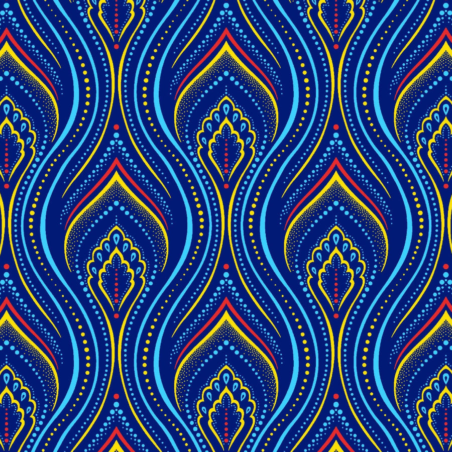 Original 3 Cats Fabric C/W491 Indigo 90cm