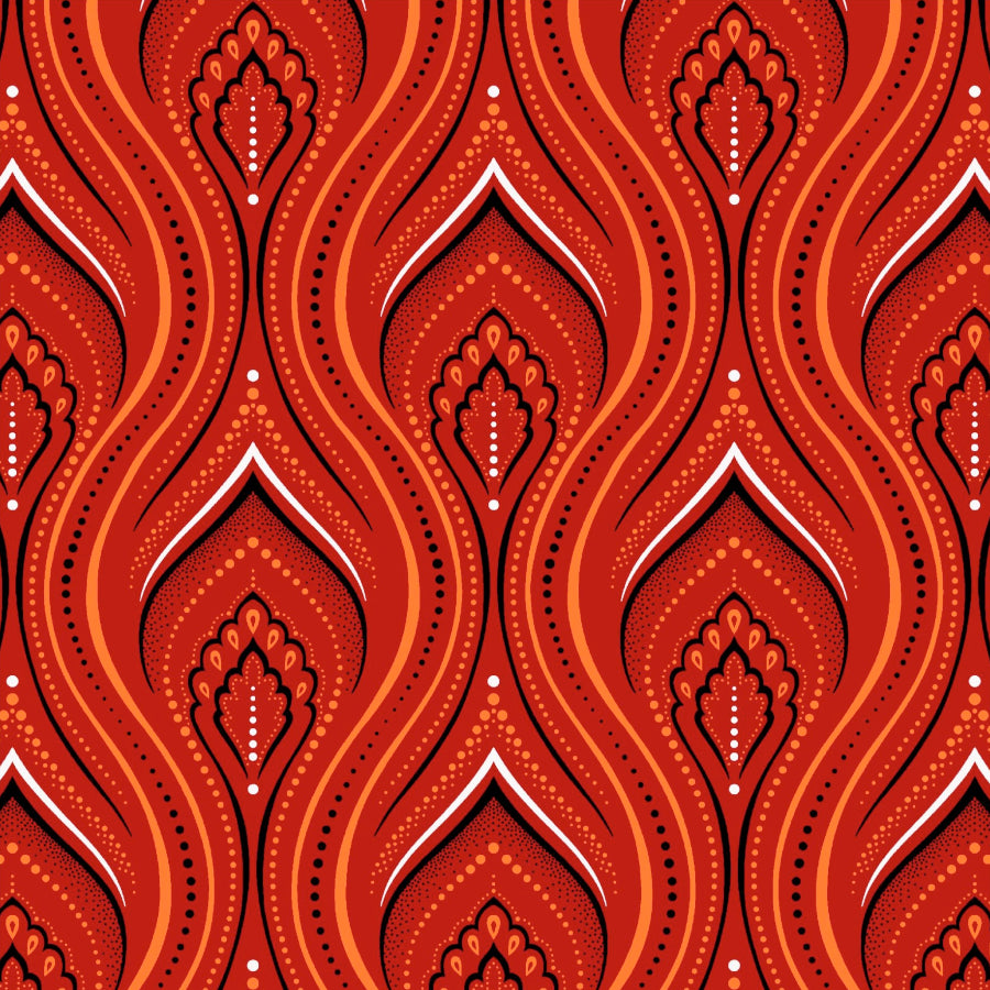 Original 3 Cats Fabric C/W531 Red 90cm