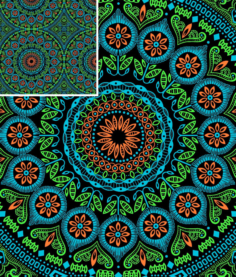 Original 3 Cats Fabric C/W191 Blue Black 90cm