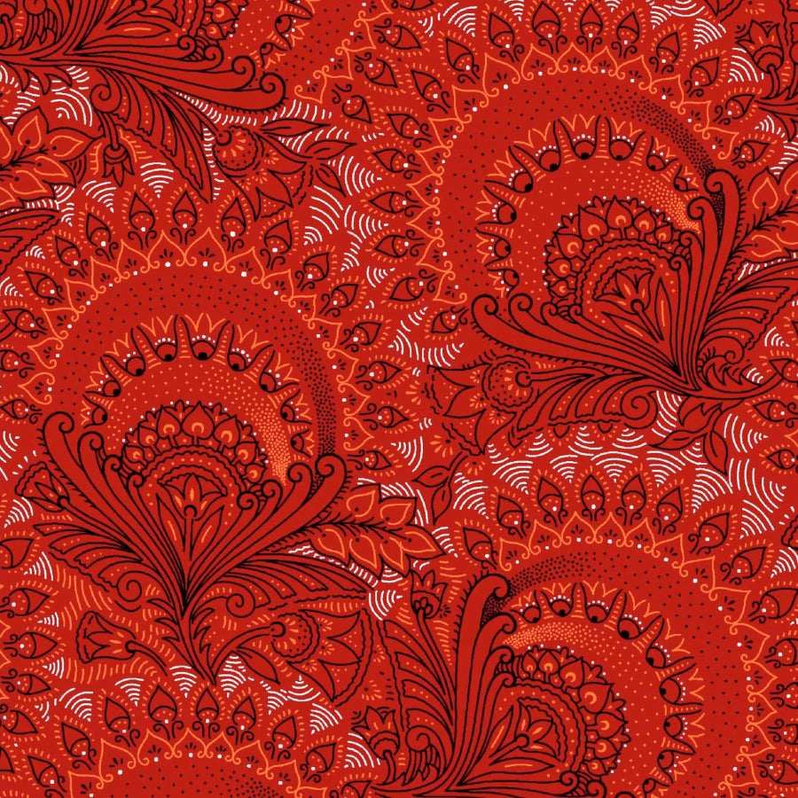 Original 3 Cats Fabric C/W531 Red 90cm