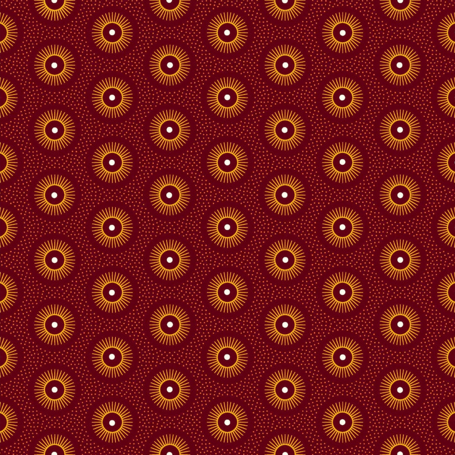 Original 3 Cats Fabric C/W201 DK Maroon 90cm