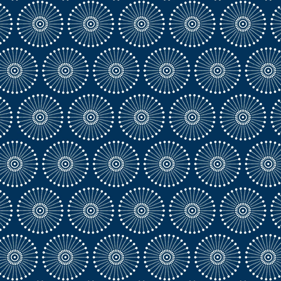 Original 3 Cats Fabric C/W04 Navy Blue 90cm