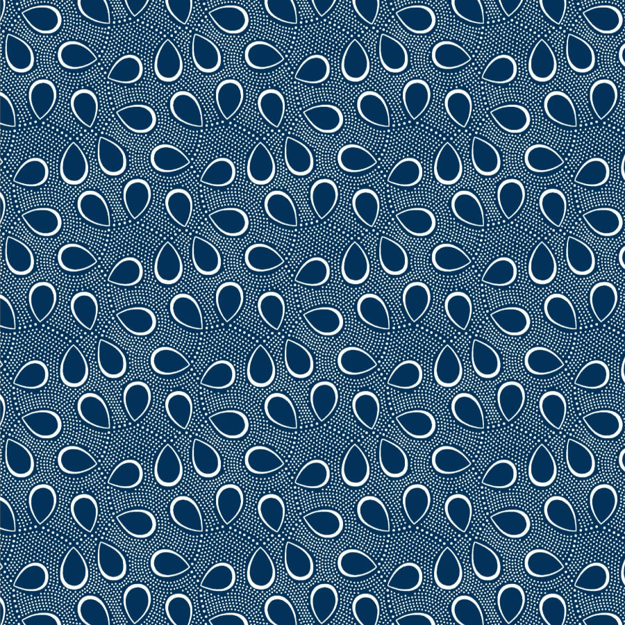 Original 3 Cats Fabric C/W04 Navy Blue 90cm