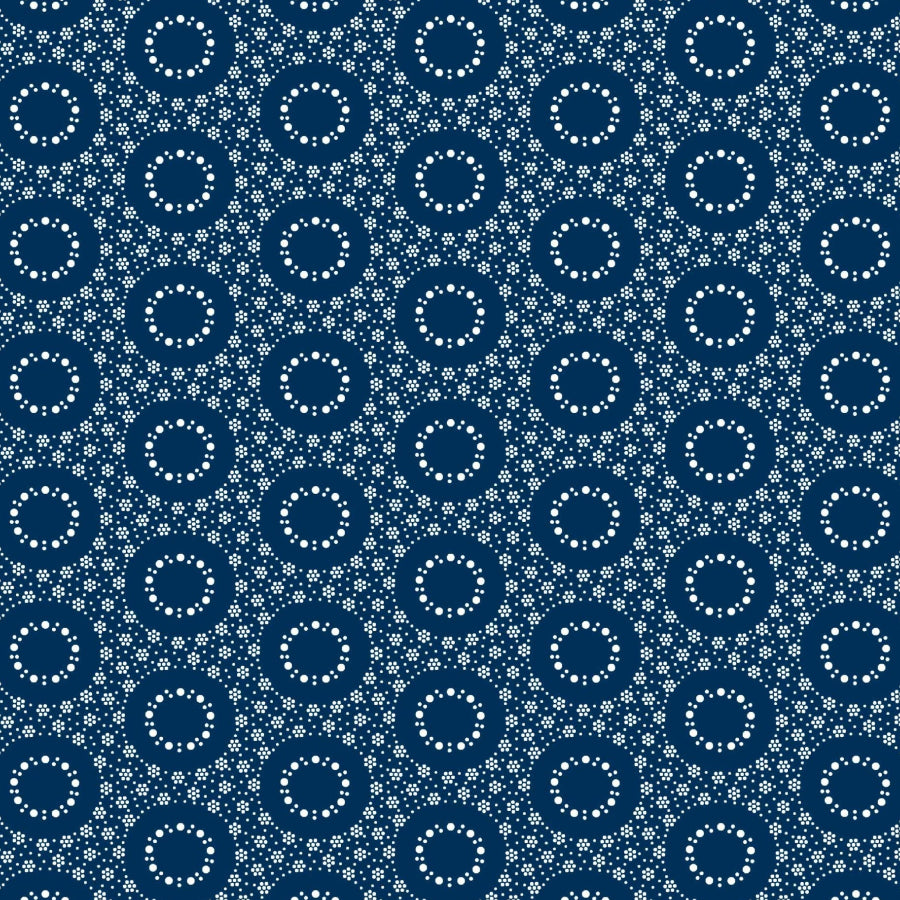 Original 3 Cats Fabric C/W04 Navy Blue 90cm