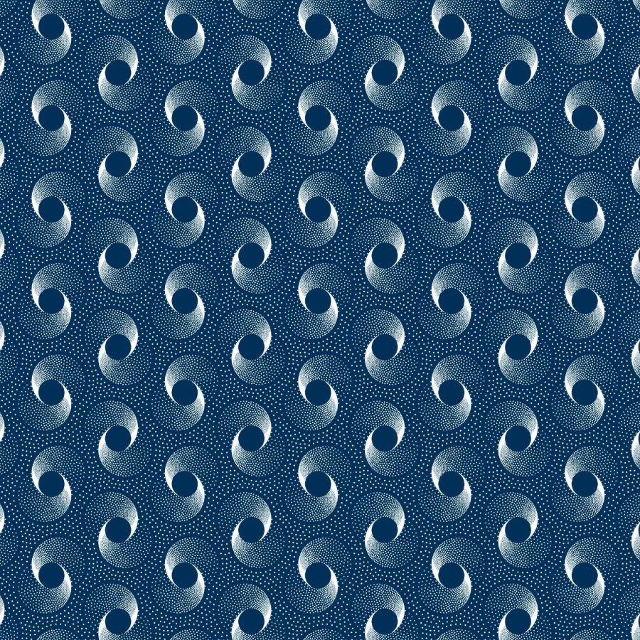 Original 3 Cats Fabric C/W04 Navy Blue 90cm
