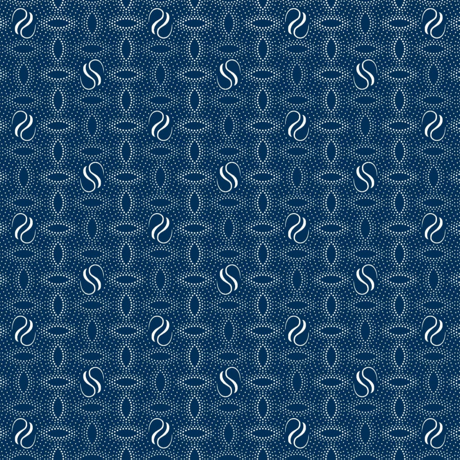 Original 3 Cats Fabric C/W04 Navy Blue 90cm