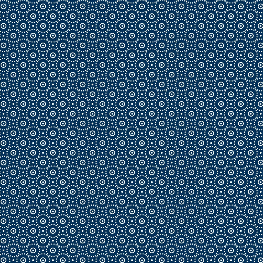 Original 3 Cats Fabric C/W04 Navy Blue 90cm