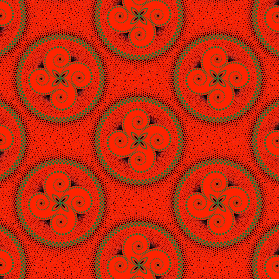 Original 3 Cat Fabric C/W16 DK Orange 90cm