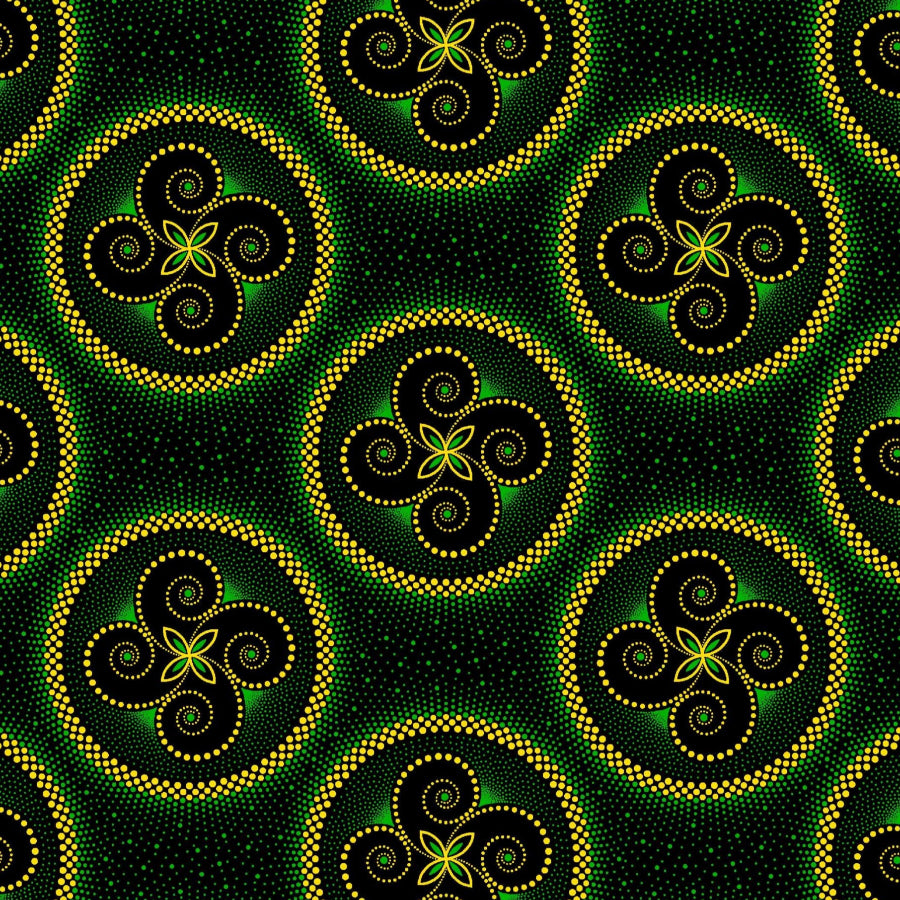 Original 3 Cats Fabric C/W19 Bottle Green 90cm