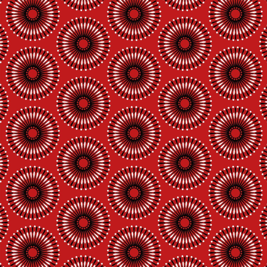 Original 3 Cats Fabric C/W03 Red 90cm