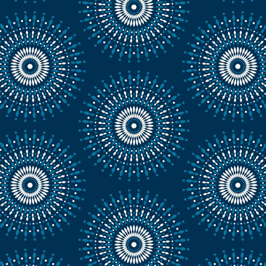 Original 3 Cats Fabric C/W74 Ink Blue 90cm