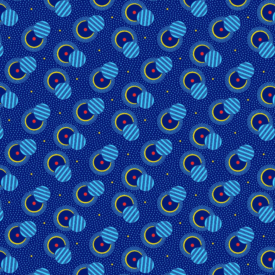 Original 3 Cats Fabric C/W491 Indigo 90cm
