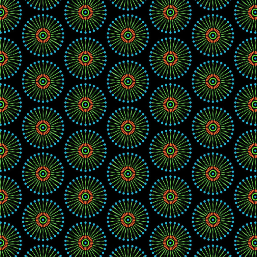 Original 3 Cats Fabric C/W191 Blue Black 90cm