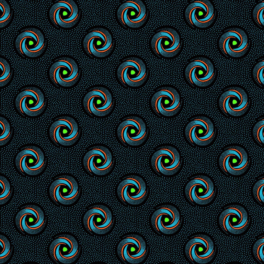 Original 3 Cats Fabric C/W191 Blue Black 90cm