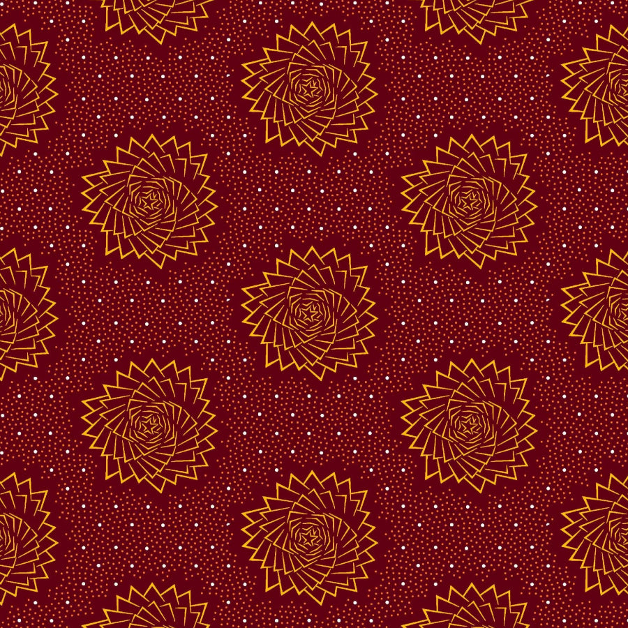Original 3 Cats Fabric C/W201 DK Maroon 90cm
