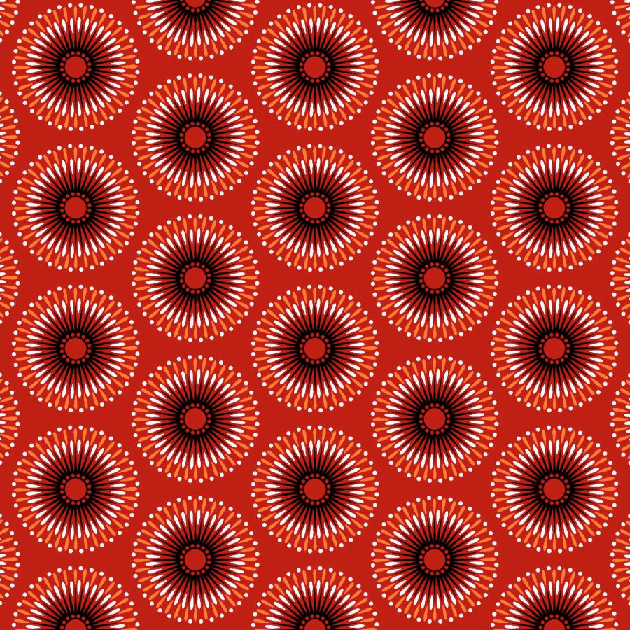 Original 3 Cats Fabric C/W531 Red 90cm