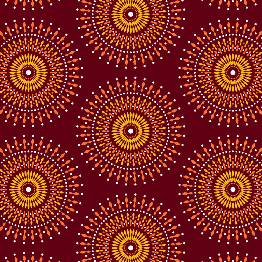 Original 3 Cats Fabric C/W201 DK Maroon 90cm