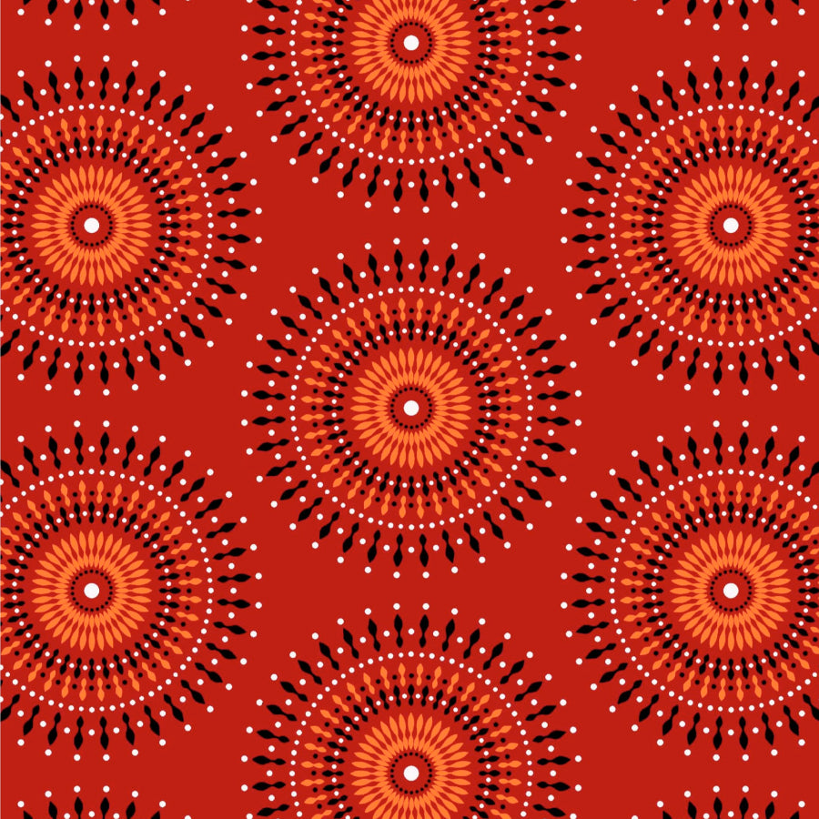 Original 3 Cats Fabric C/W531 Red 90cm