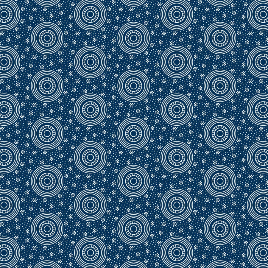 Original 3 Cats Fabric C/W04 Navy Blue 90cm