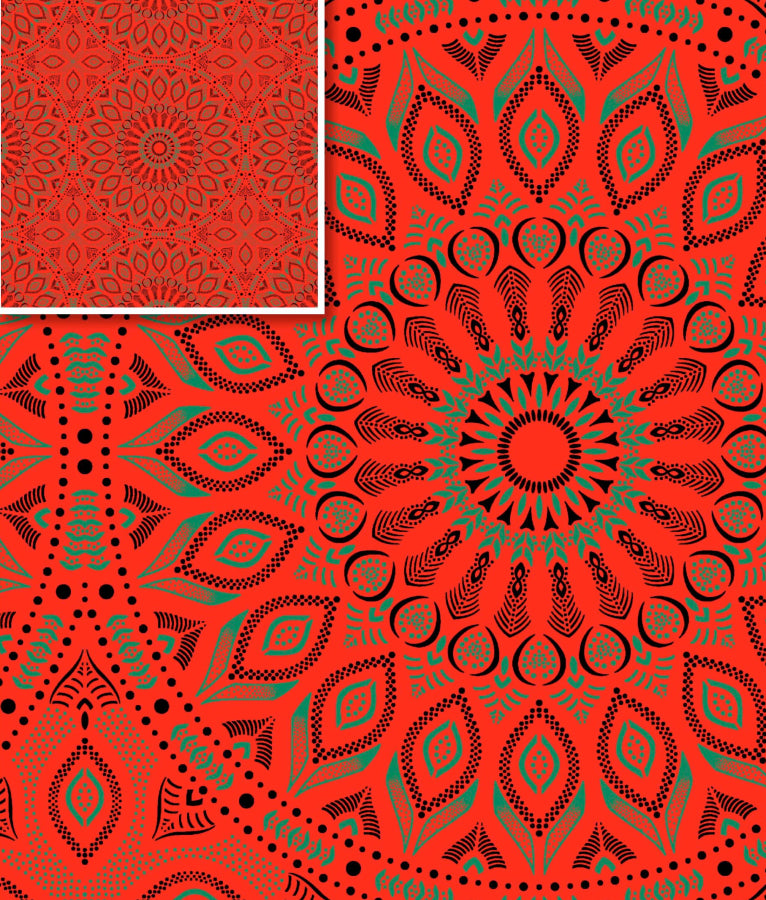 Original 3 Cat Fabric C/W16 DK Orange 90cm