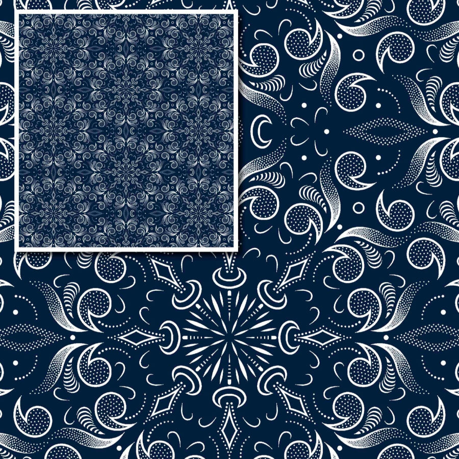 Original 3 Cats Fabric C/W04 Navy Blue 90cm