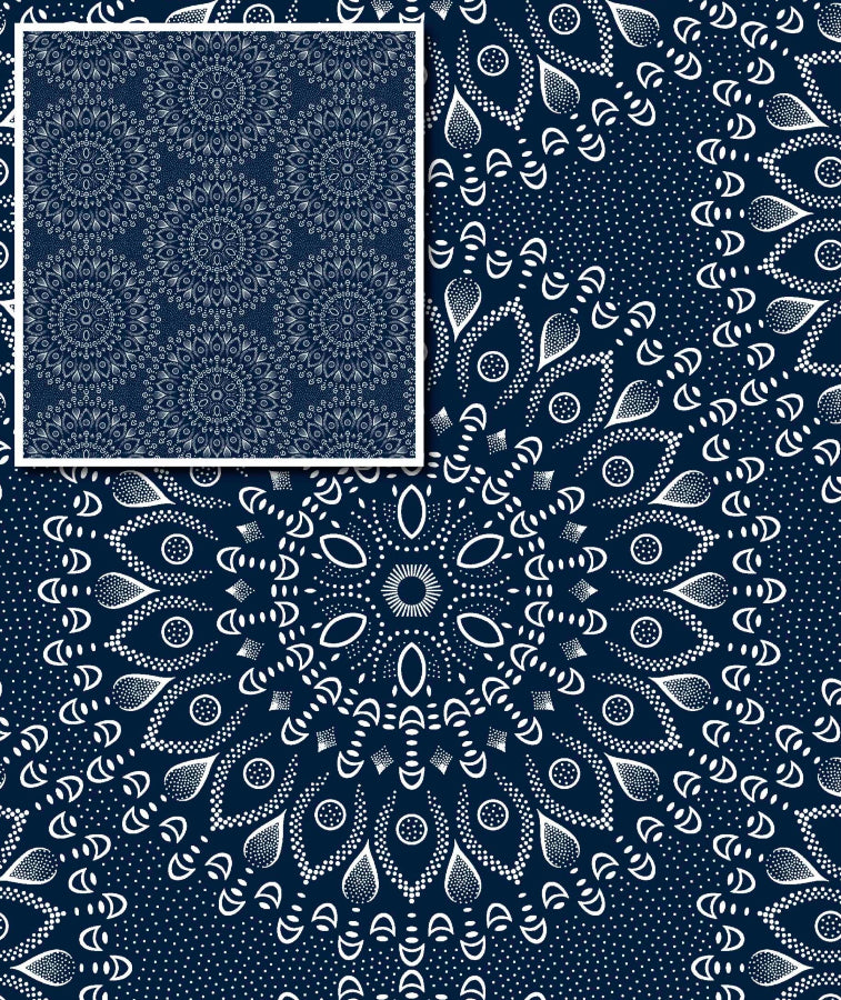 Original 3 Cats Fabric C/W04 Navy Blue 90cm