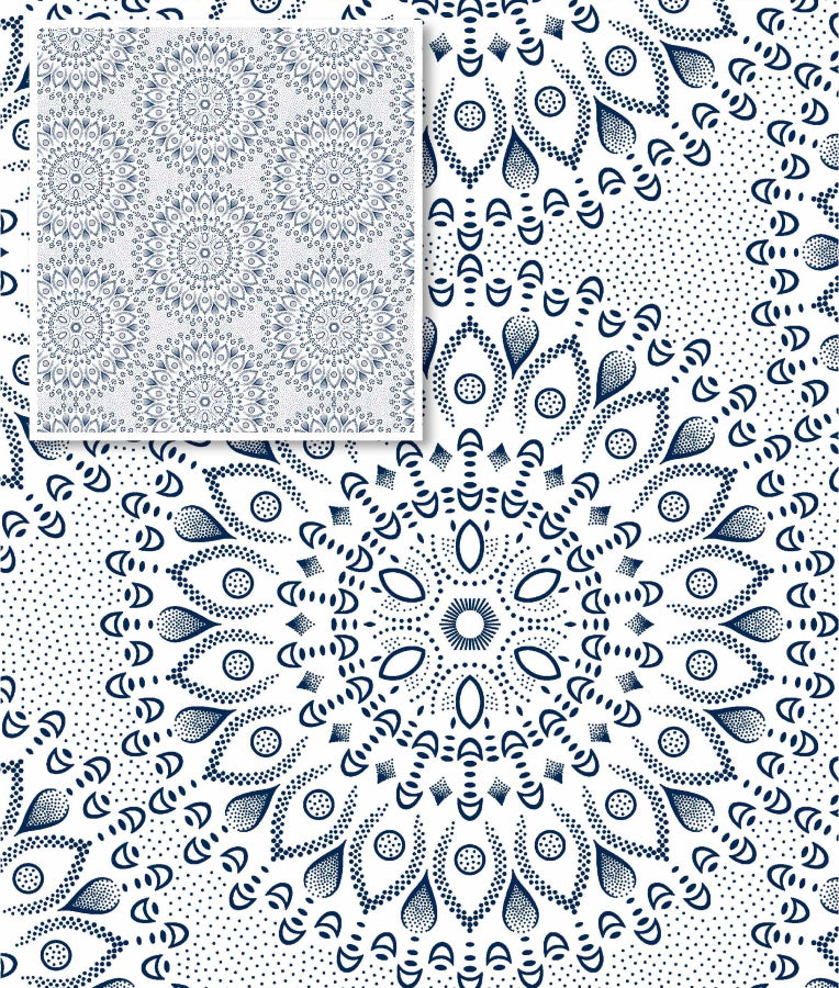 Original 3 Cats Fabric C/W99 Blue & White 90cm