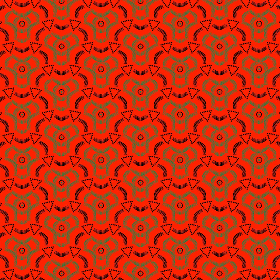 Original 3 Cat Fabric C/W16 DK Orange 90cm