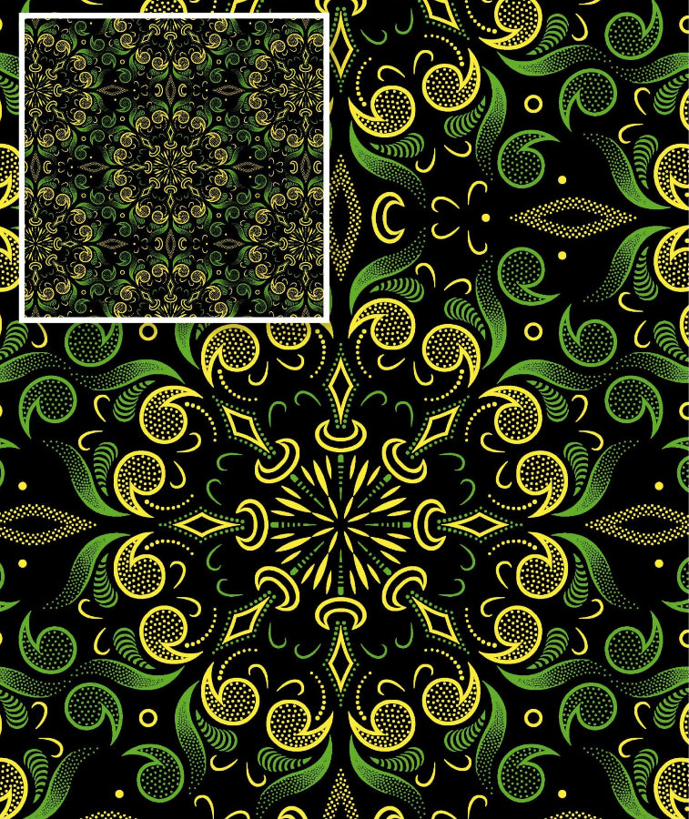 Original 3 Cats Fabric C/W19 Bottle Green 90cm