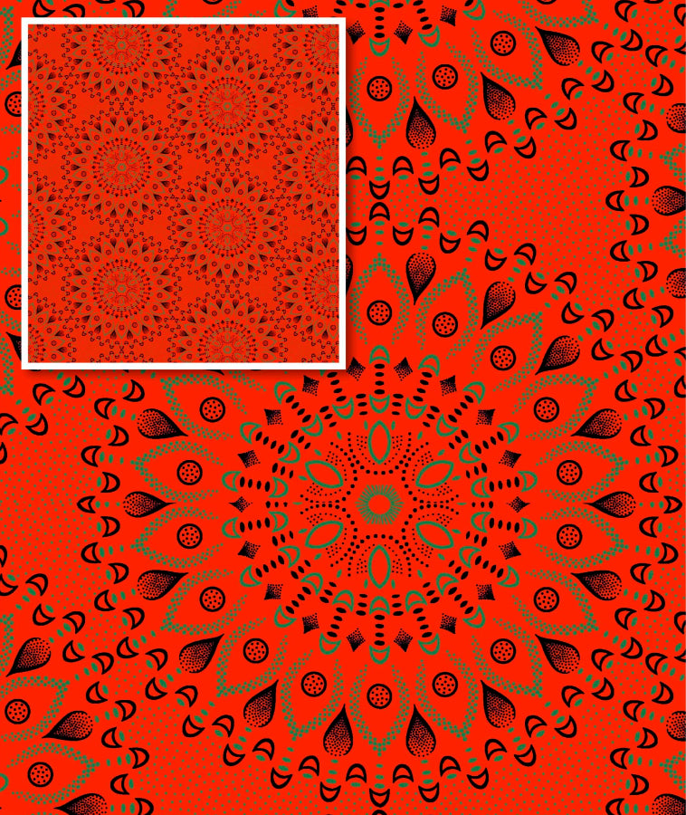 Original 3 Cat Fabric C/W16 DK Orange 90cm