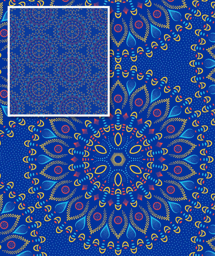 Original 3 Cats Fabric C/W491 Indigo 90cm