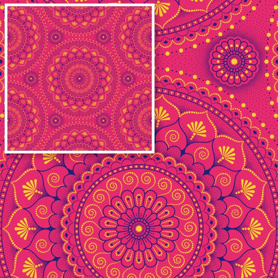 Original 3 Cats Fabric C/W50 Cerise Pink 90cm.