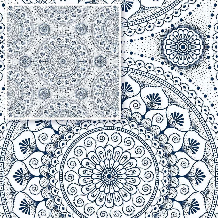 Original 3 Cats Fabric C/W99 Blue & White 90cm.
