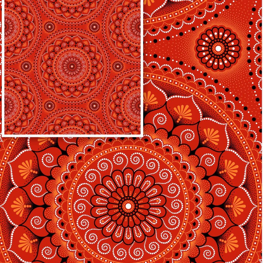 Original 3 Cats Fabric C/W531 Red 90cm.