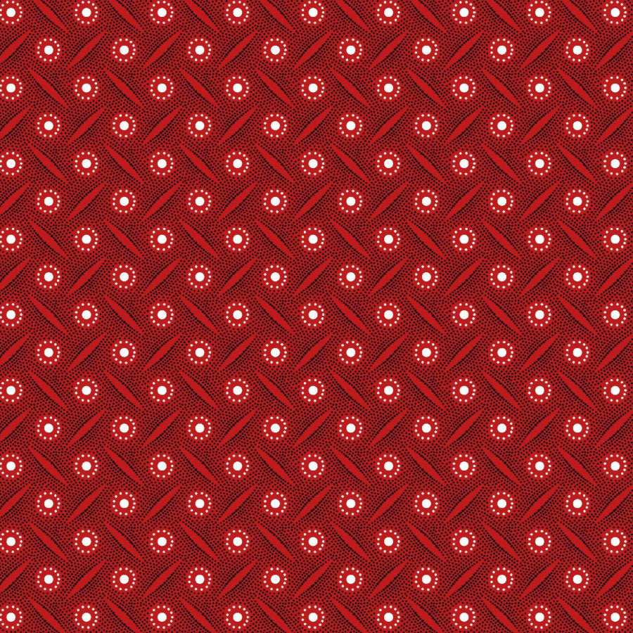 Original 3 Cats Fabric C/W03 Red 90cm