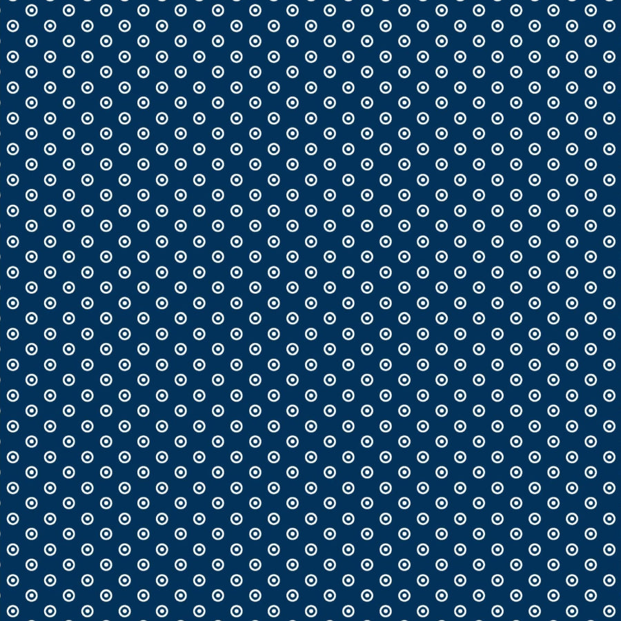 Original 3 Cats Fabric C/W04 Navy Blue 90cm