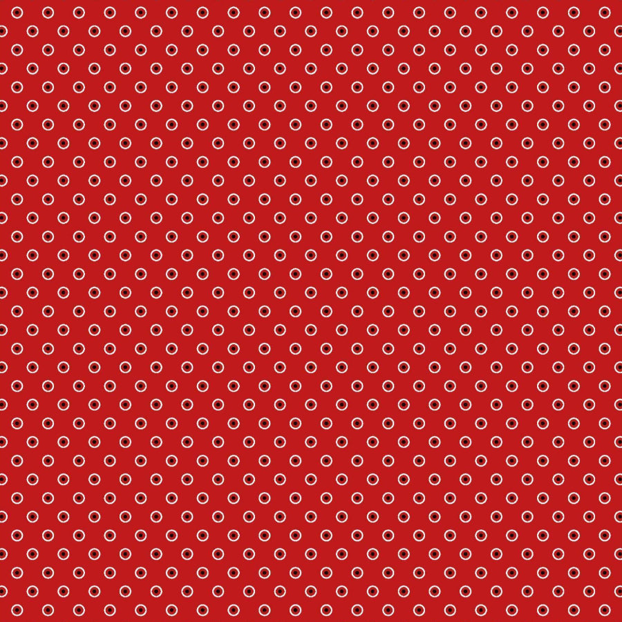 Original 3 Cats Fabric C/W03 Red 90cm