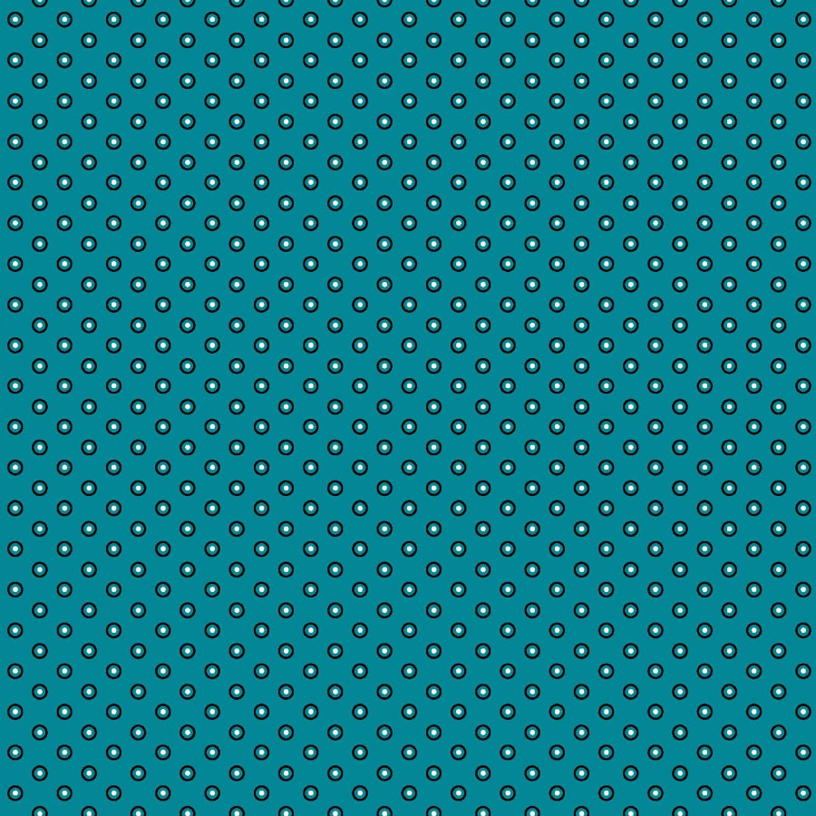 Original 3 Cats Fabric C/W25 Turquoise Blue 90cm