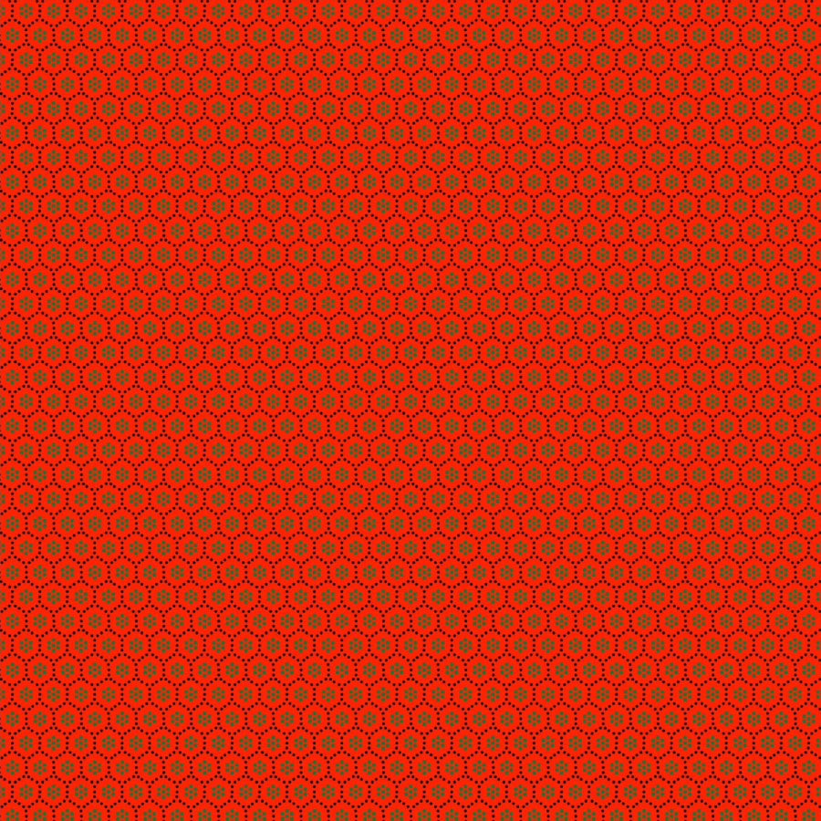 Original 3 Cat Fabric C/W16 DK Orange 90cm