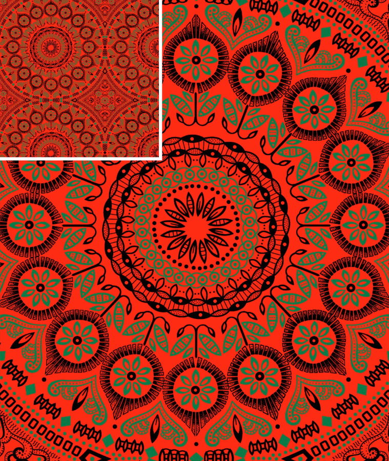 Original 3 Cat Fabric C/W16 DK Orange 90cm