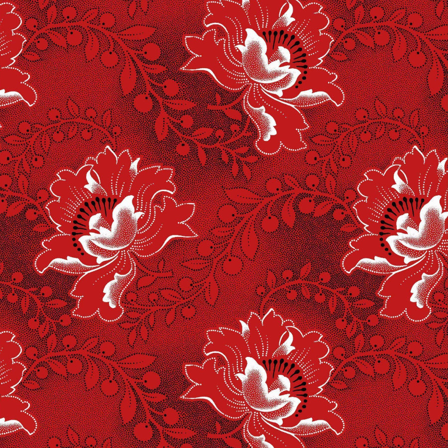 Original 3 Cats Fabric C/W03 Red 90cm