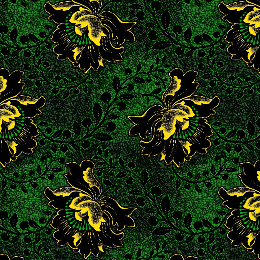 Original 3 Cats Fabric C/W19 Bottle Green 90cm